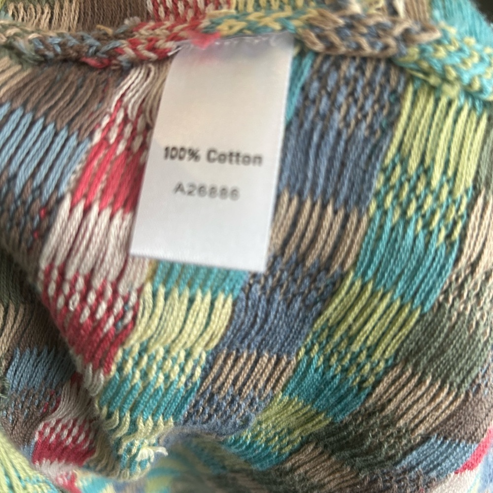 Appleseed's Multicolor Check Knit Cardigan - Blue, Red, Yellow, Green, Gray - Picture 2 of 5